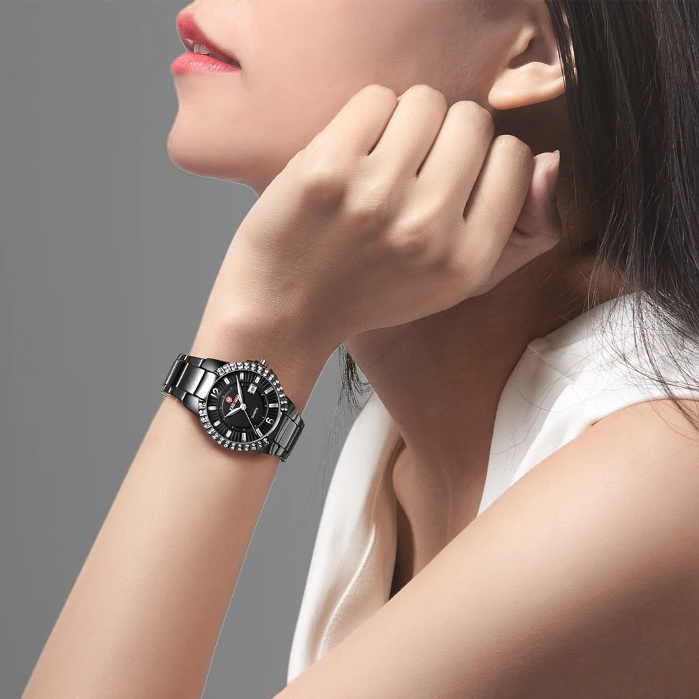 Женские роскошные нарядные часы кристаллы циркона Женские часы водонепроницаемые полностью стальные Лидирующий бренд женские наручные часы Новые Модные вечерние