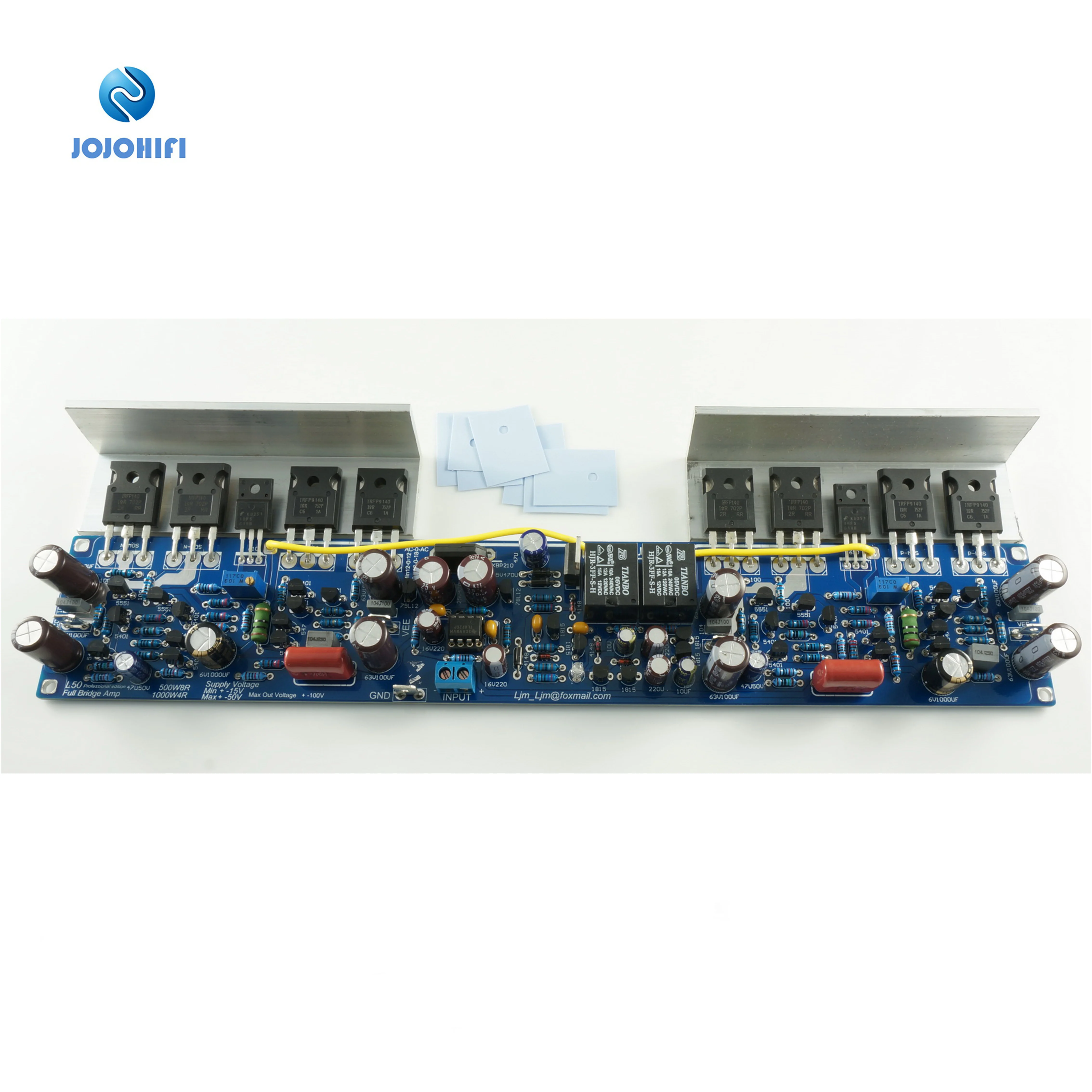 

L50 500W 8hms Full Bridge Mono Front and Rear Stage Combined Power Amplifier AMP Board Professional edition with Angled aluminum