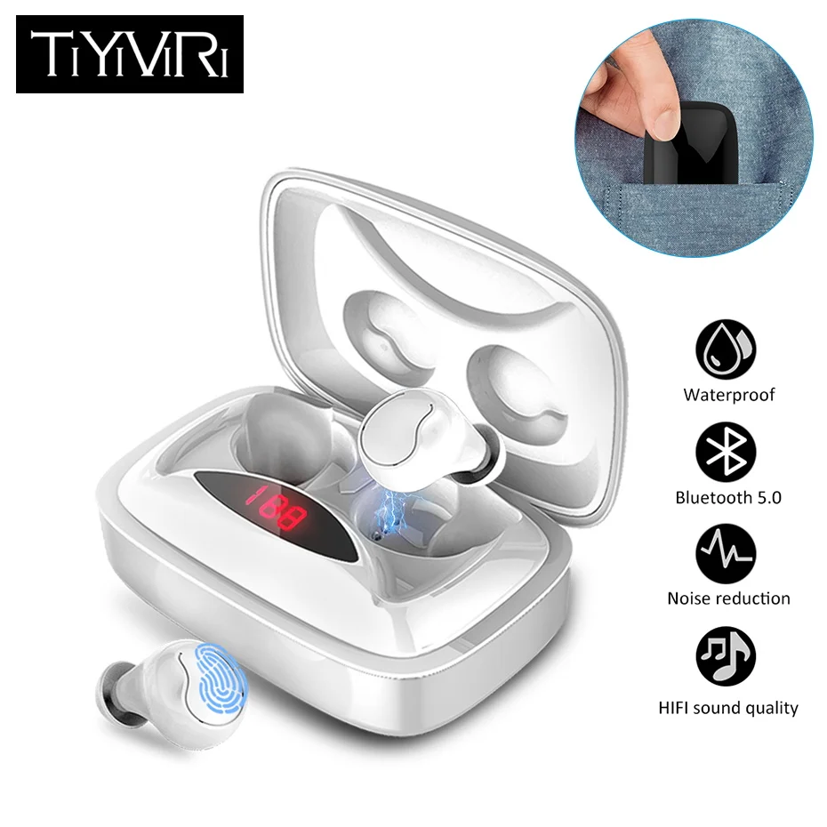 

TiYiViRi X29 TWS Magnetic Wireless Bluetooth Earphone 6-8H Play Time 6D In-ear Noise Cancelling Magnetic Sport Running Earphone