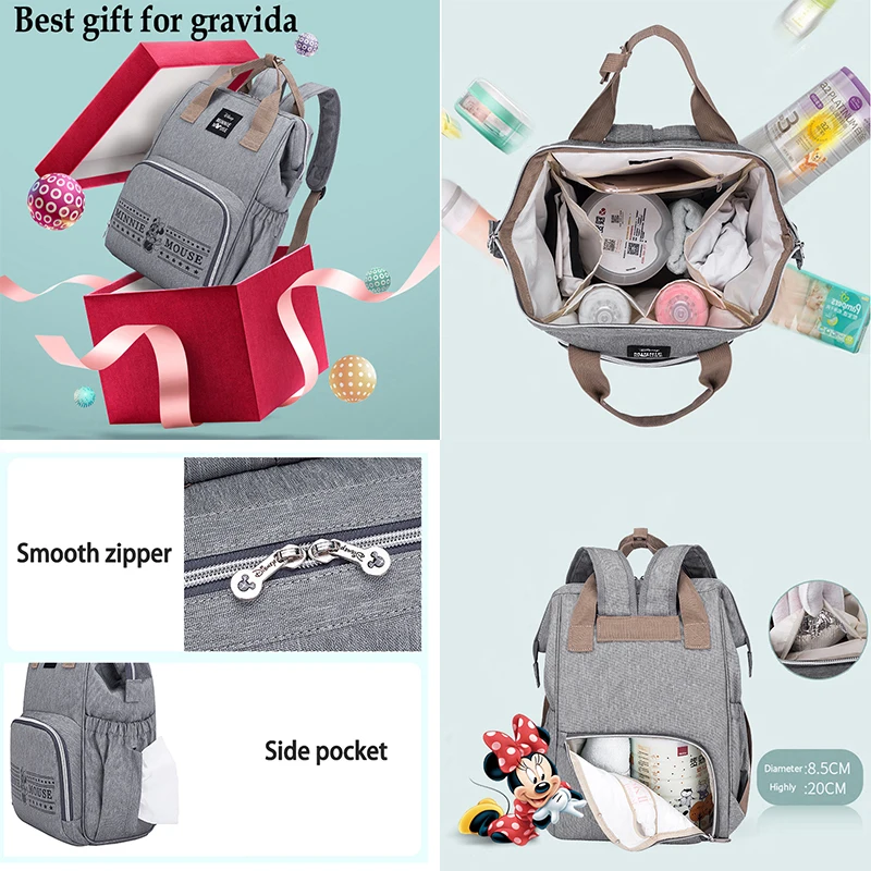 Сумка для подгузников Disney Minnie Mickey рюкзак мам сумка кормящих коляски