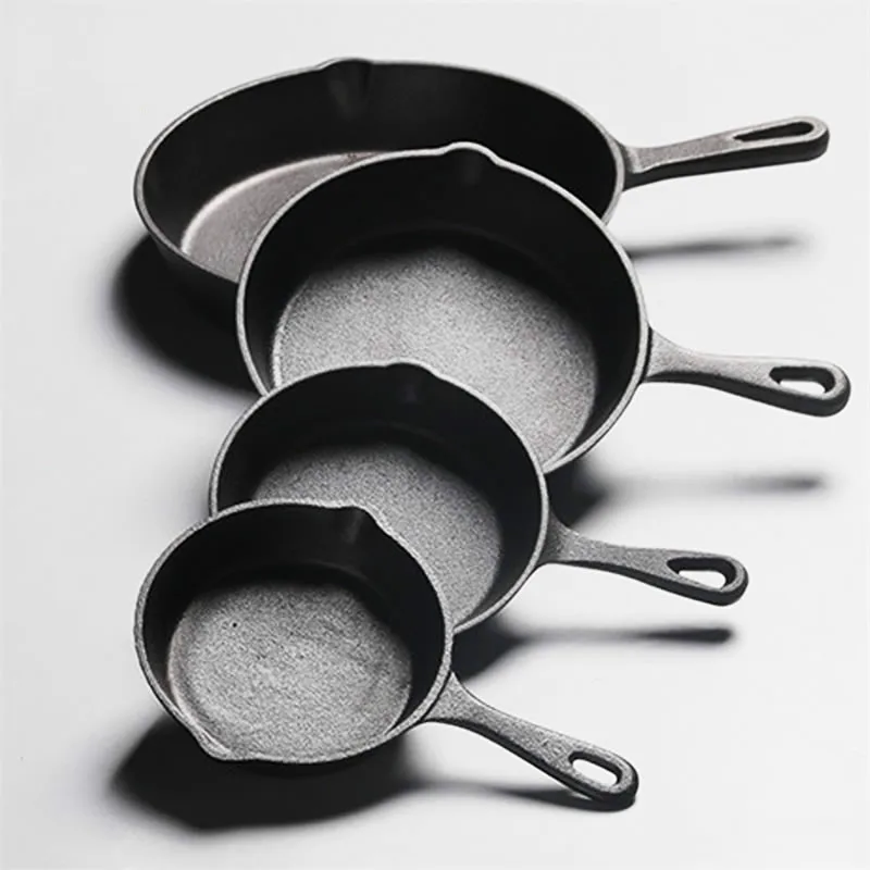 

Cast Iron Non-stick 14-26CM Skillet Frying Pan for Gas Induction Cooker Egg Pancake Pot Kitchen&Dining Tools Cookware