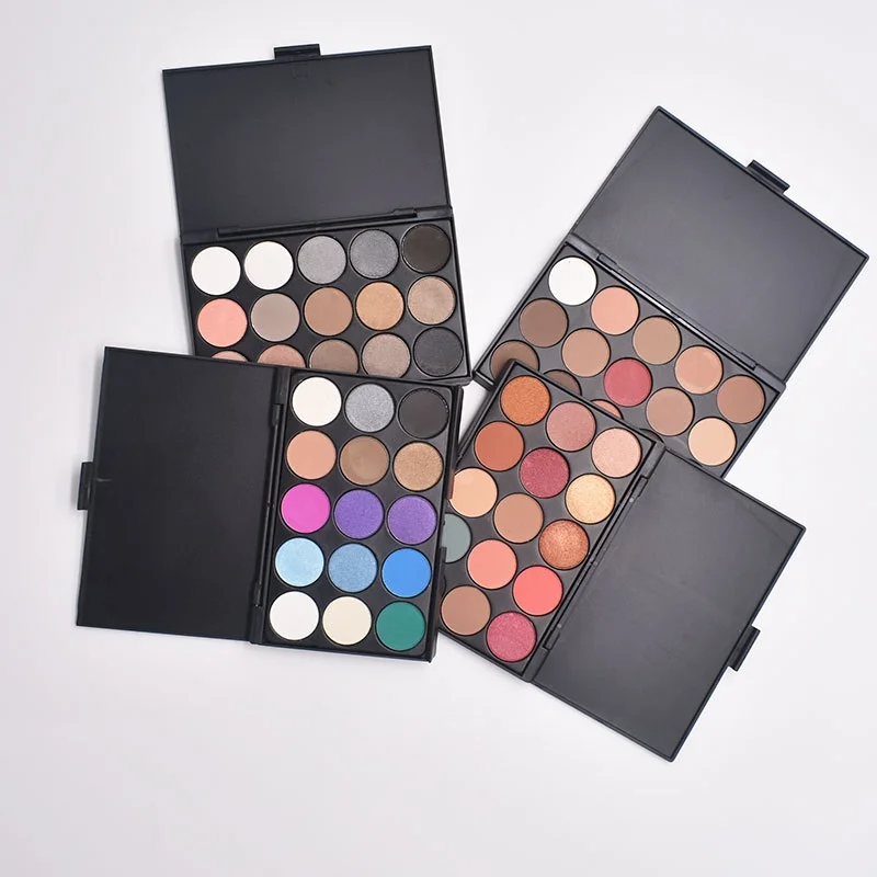 Cosmetic Makeup OEM 15 color Eyeshadow Palette low moq Matte Shimmer Eyeshadow Palette