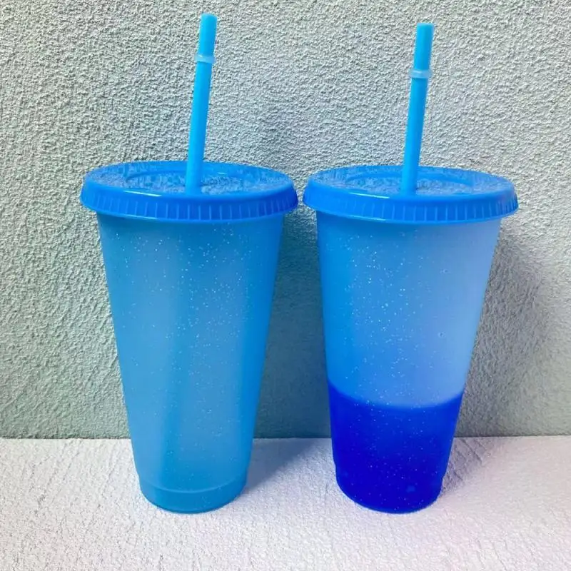 Color Changing Cups Lids Straws Wholesale  Plastic Cups Change Color Cold  - 7pcs - Aliexpress