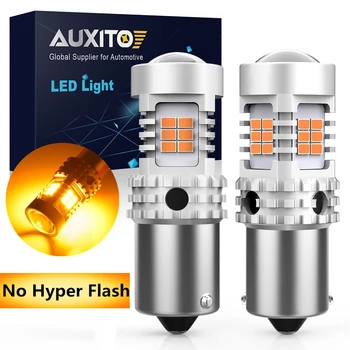

2pcs No Hyper Flash Amber BAU15S Led Car Bulbs 1156 P21W 7440 T20 LED Turn Signal Light 3020 SMD Car Bulbs For Turn Signals