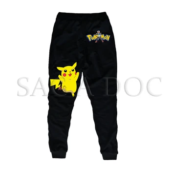 

Hot Pokemon Spring Autumn Pants Cartoon Pikachu Print Baby Boys Girls Bottoms Long Pants Sports Loose Trousers Children Clothes