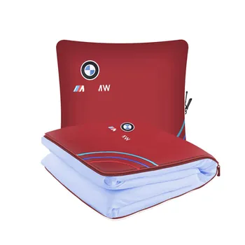 

E-FOUR Travel Blanket Pillow 4 in 1 - Lightweight Warm and Portable The Latest Small Compact Airplane Blankets & Pillow Set Cars
