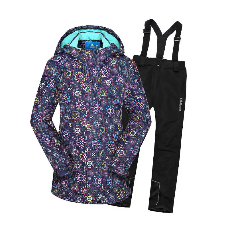 Лыжная куртка для девочек; Новинка года; Детские лыжные куртки; водонепроницаемый лыжный костюм для сноуборда; плотная одежда для девочек; теплое ветрозащитное пальто - Цвет: Color03