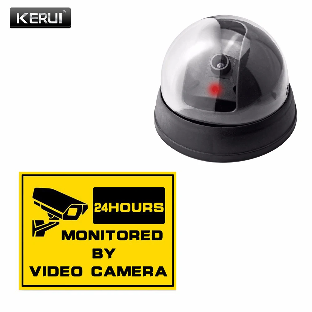 Беспроводная домашняя охранная поддельная камера для наблюдения внутри/снаружи Водонепроницаемая IR CCTV Манекен купольная поддельная камера наблюдения
