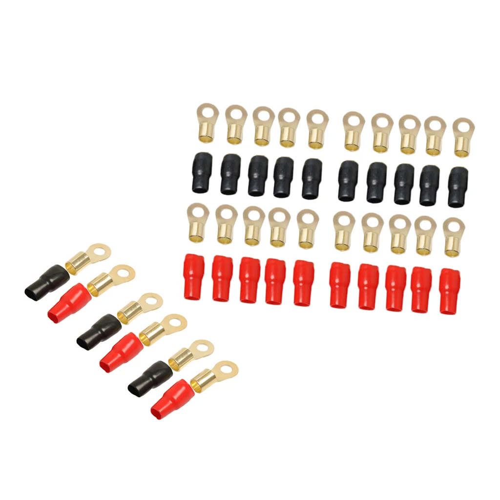 13 Pairs 4/1/0 AWG Electrical Ring Terminal Wire Connector Gold-plated Brass