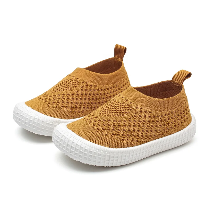 JGSHOWKITO Kids Shoes Boys Shoes Girls Shoes Air Mesh Breathable Super Soft Running Sports Sneakers For Toddlers Children 21-30 - Цвет: Цвет: желтый