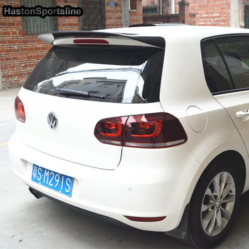 Golf 6 REVOZPORT Стайлинг спойлер на заднюю крышу из углеродного волокна крыло для Volkswagen