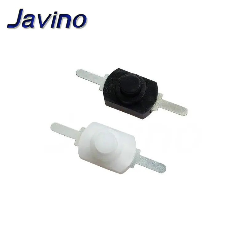 

5pcs 1A 30V DC 250V White/Black Latching On Off Mini Torch Push Button Switch