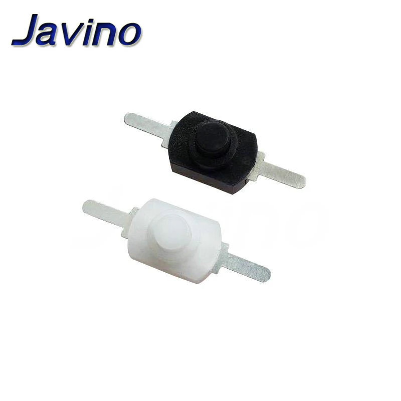 5pcs 1A 30V DC 250V White/Black Latching On Off Mini Torch Push Button ...