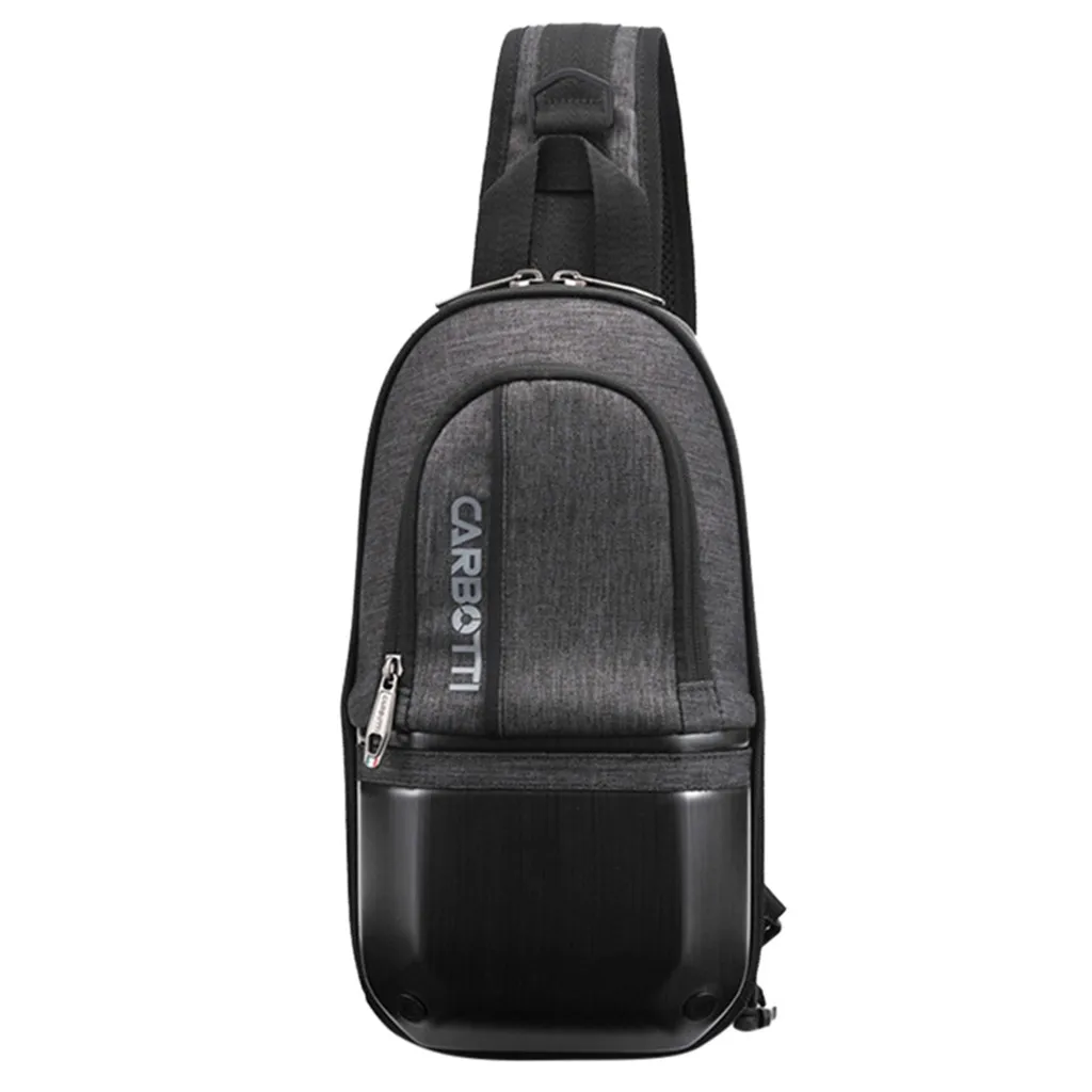 New Shoulder Bag Men Diagonal Cross Breast Bag Hard Shell Casual Multifunction Crossbody Bag For Men Short Trip Chest Bags Pack