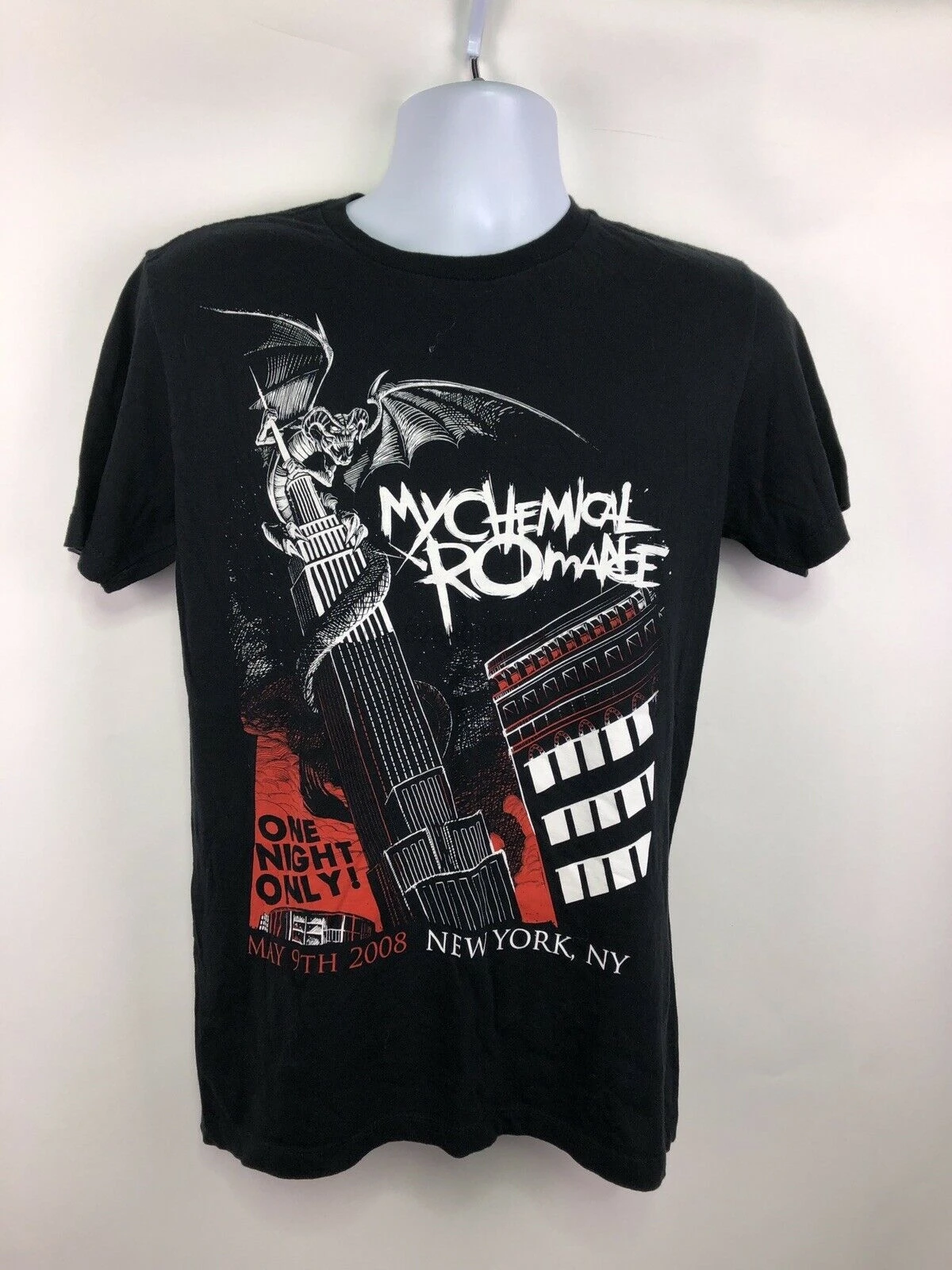 My Chemical Romance черная футболка с коротким рукавом и графическим ремешком Размер