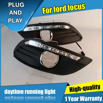 

2Pcs Car styling Ultra Bright LED Daytime Running lights for focus 2009-2012 Waterproof Auto Car DRL LED Fog light