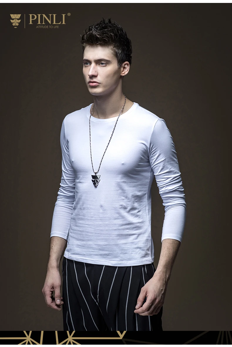 Palace New Men's Cultivate Morality Round Collar Pure Color Long Sleeve T-shirt Render Unlined Upper Garment B193111476