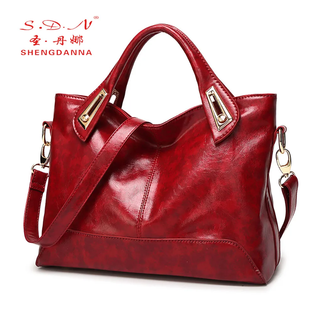 Женская сумка через плечо SDN однотонная Классическая из искусственной кожи в