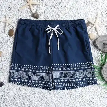 

2020 Printing Men Shorts Casual Beach Drawstring Vacation Summer Seaside Breathable Mens Board Shorts Quick Dry Shorts M-3XL