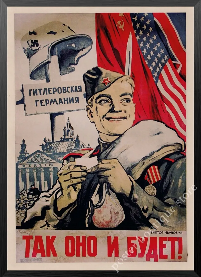 Второй мировой войны ленинистическая политическая агитационных Советский Союз, СССР CCCP Ретро плакат крафт-бумаги Бумага настенные декоративные Винтаж плакат - Цвет: 5