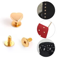 

20pcs Heart Shape Metal Rivet Bags Bottom Nail Foot Nail DIY Parts Alloy Two-Legged Bucket Nail Bags Accessories