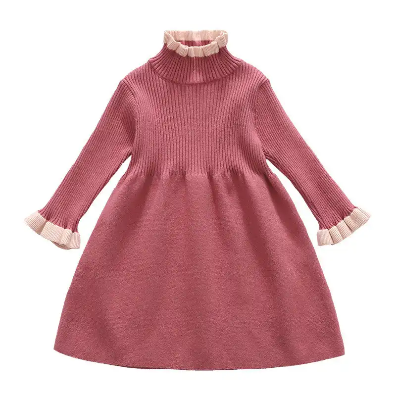 winter girl sweater dress