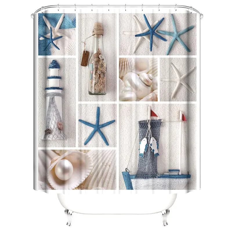 Shower Curtain 180cm LANGRIA 4 шт. занавески для ванной комнаты с цветочным принтом, прочные водонепроницаемые занавески для ванной, набор покрытий для туалета, нескользящий коврик для ванной комнаты - Цвет: Shower Curtain 180cm