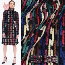 Италия 3D супер тяжелая вышивка вязаный кашемир вискоза шерсть ткань для женщин зимнее пальто одежда tessuto di lana SP5858