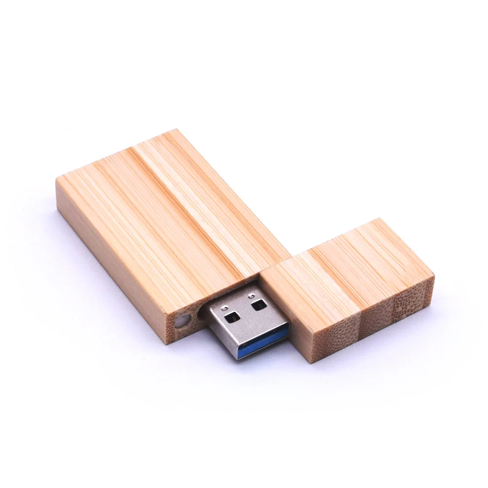 Фотография клиента Логотип Деревянный Usb+ Подарочная коробка Usb флеш-накопитель Usb 3,0 деревянная Флешка 8 ГБ 16 ГБ 32 ГБ ручка-накопитель для свадебных подарков - Цвет: Bamboo USB 3.0