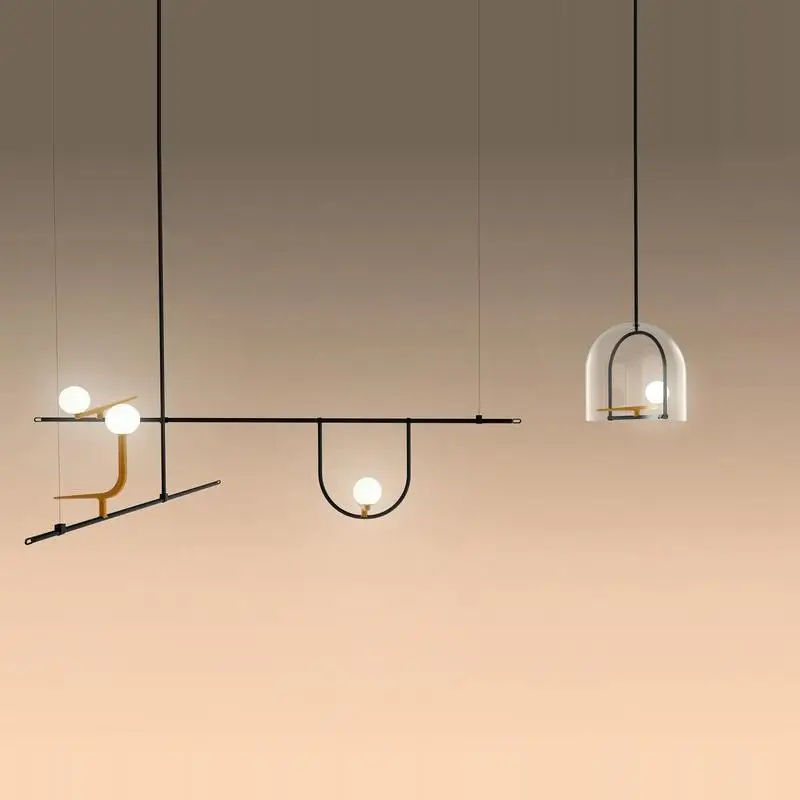 Современный подвесной светильник Aet Deco с птицей черный светодиодный в