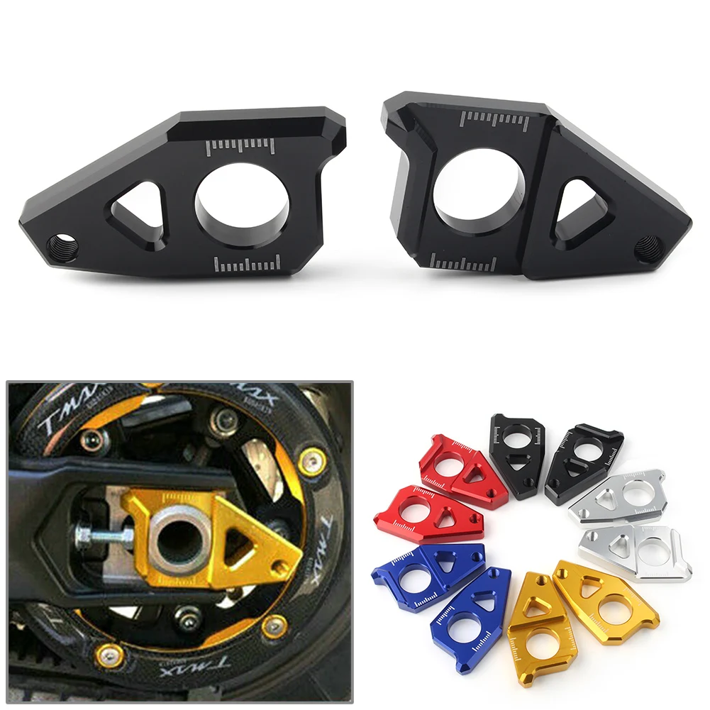 2pcsMotorcycleAxleSpindleChainRegulatorAdjusterBlocksForYamaha