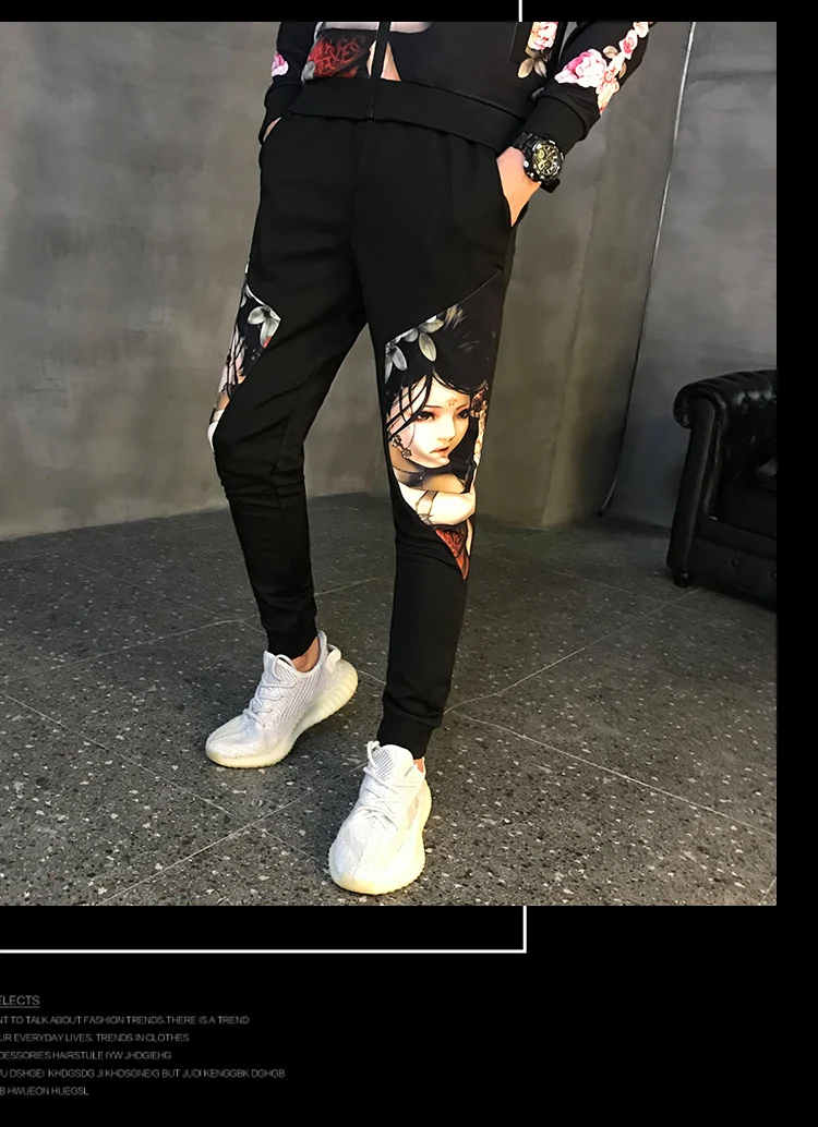 Спортивный костюм мужской Азиатский размер Moda Hombre мужской комплект осенний мужской спортивный комплект из 2 предметов спортивный костюм куртка+ штаны