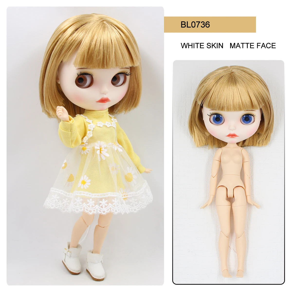 Neo Blythe Doll with Custom Jointed Body & Gesture Hands 3