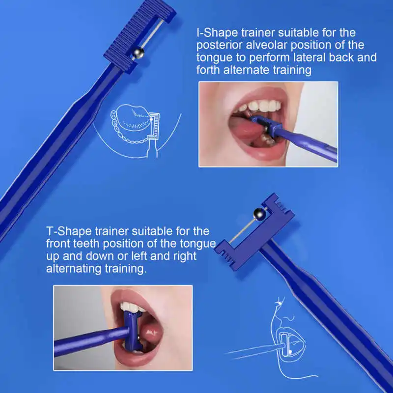 3pcs Kids Tongue Tip Exercise Tool Tongue Tip Lateralization Tools Oral Muscle Training Autism Speech Therapy Talk Tool Kits 3