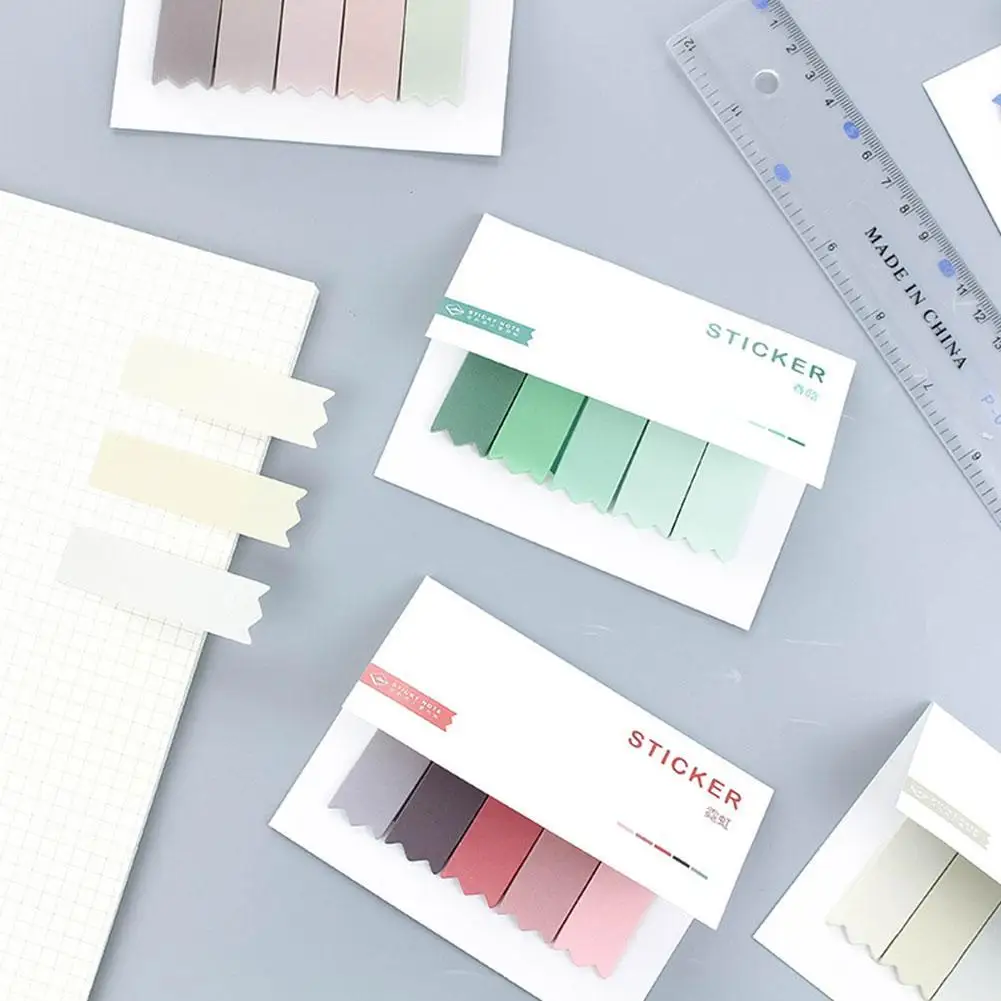 cheap Gradient Color Creative Office Novelty Sticky Notes Planner Stickers Page Index Post Office School Supplies Stationery