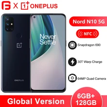 Oneplus Nord N10 5G Snapdragon 690 128GB 6GB 5G/LTE/WCDMA/GSM NFC Dash Charge Octa Core