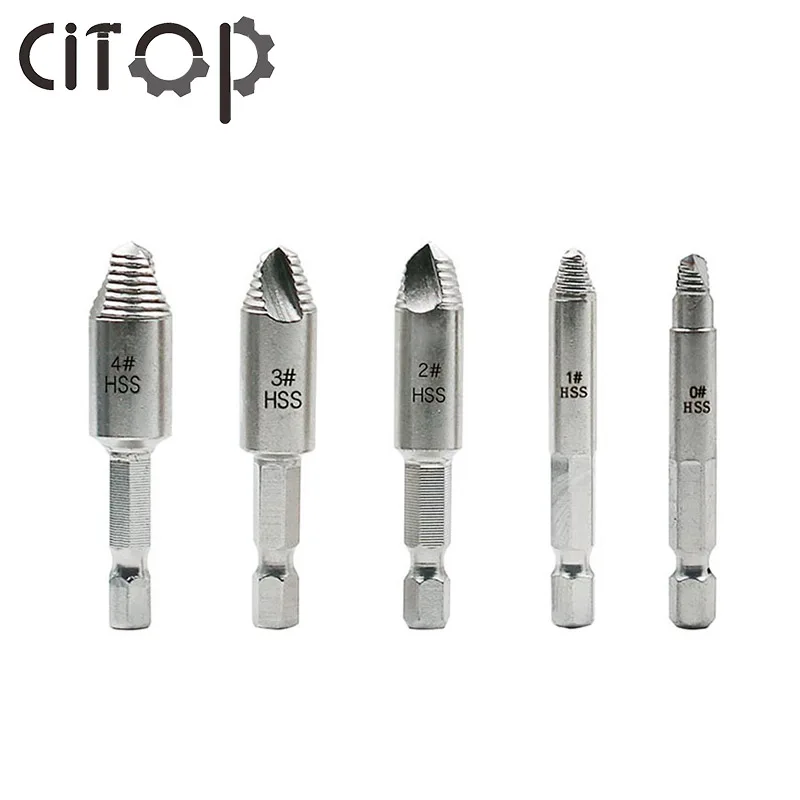Набор инструментов для удаления болтов Citop 4 шт./компл. 1/4 дюйма шестигранный