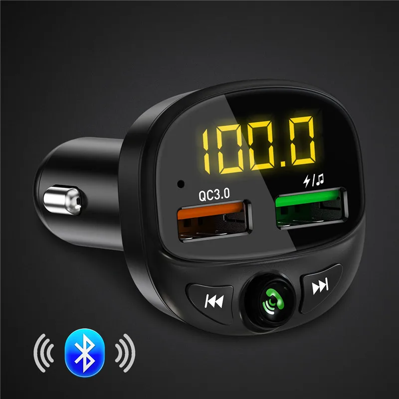 Tkey USB Автомобильное зарядное устройство для телефона Bluetooth беспроводной