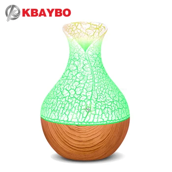 

KBAYBO 130ml mini USB air humidifier aroma oil diffuser essential aroma mist maker fogger creative crackle with 7 LED colors
