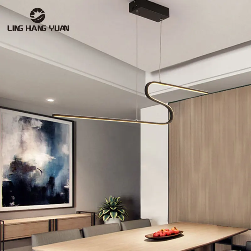100CM Pendant Light Modern Home Decoration Chandelier Lamp for Dining room Kitchen Office Study Room Black Gold Lamps | Лампы и