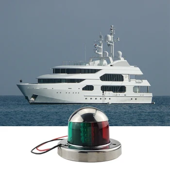 

Boat Navigation Lights- 12V Stainless Steel Marine Yacht Lights LED Bow Sidelights Pontoons Sailing Signal Lights