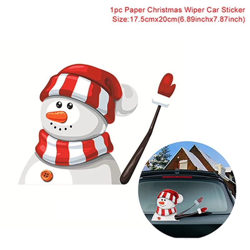 Car Sticker B Одежда для питомцев с изображением снеговика Санта Клауса, подарки, наклейка на автомобиль, Рождественский Декор для дома,, Рождественский Декор, на год - Цвет: Car Sticker B