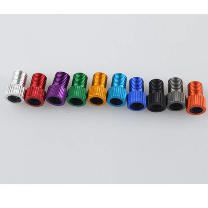 Bicycle Valve Presta To Schrader Valve Converter Adapter FV Converter AV 10 Colors Road Bike Adapter