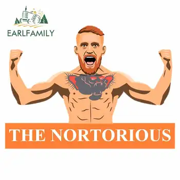 

EARLFAMILY 13cm x 9.5cm For Conor Mcgregor Car Accessories Stickers Windows Decal Body for Car Funny Graffiti For JDM SUV RV