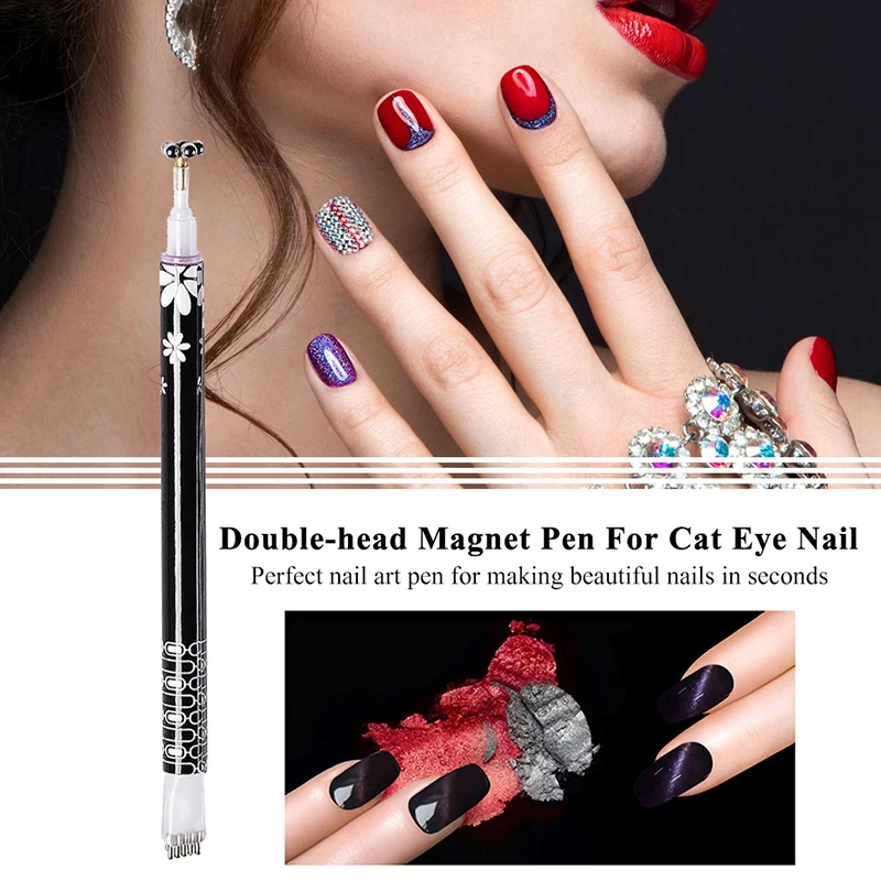 

Nail Art Tool DIY Magic 3D Magnetic Cats Eyes Polish UV Gel Polish Cat Eye Plum imprinting flower Magnet Pen