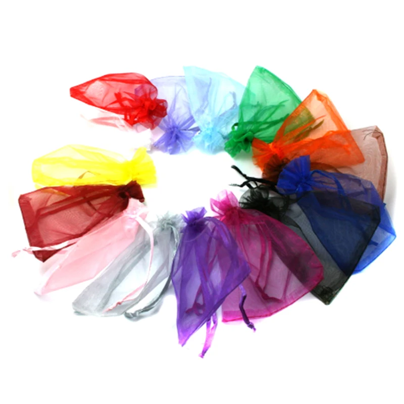 10 Uds. Bolsas de Organza de 13x18CM, bolsas de embalaje de joyería, decoración para fiesta de boda, bolsas dibujables, bolsas de regalo