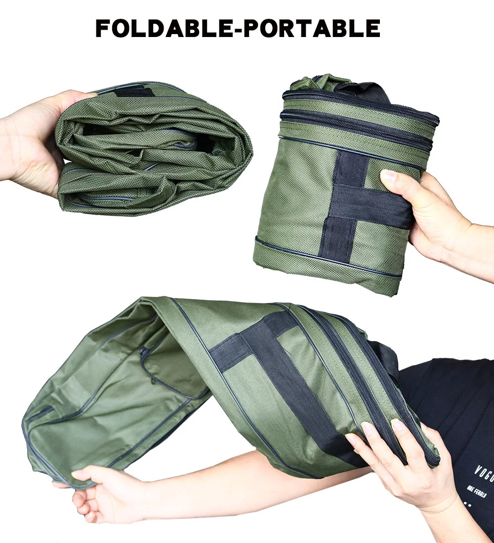 Portable Fishing Pole Bag Multi-purpose Outdoor Sports Zipper Foldable Carp  Protective Case Storage Bags 60/100/122/150/152/182