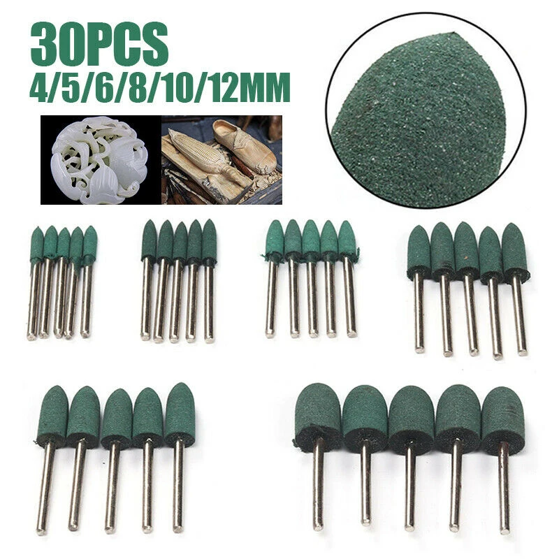30pcs Rubber Grinding Head Polishing Burr Bit Cylinder Derusting Rotary Tools Rubber Polishing Heads New Arrival 30pcs Rubber Grinding Head Polishing Burr Bit Cylinder Derusting Rotary Tools Rubber Polishing Heads New Arrival