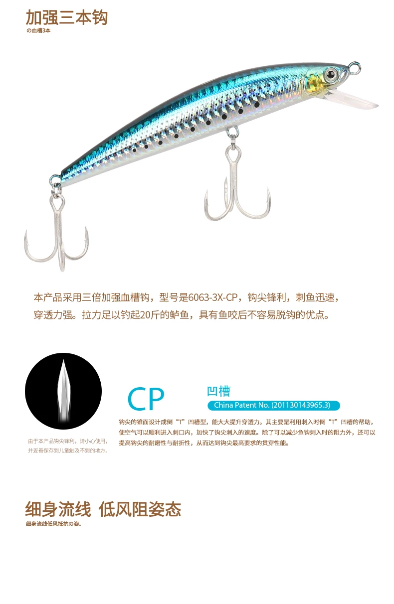 Trulinoya Плавающий Тип Mino приманка 120mm18g Mino Приманка для морского окуня жесткая приманка