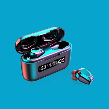 

TWS 9D Noise Reduction Wireless Earphones HiFi Auricular Bluetooth Earbuds LED Three-Screen Display Touch For Xiaomi Huawei